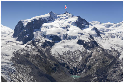 Blick auf die Dufourspitze