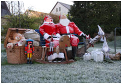 Die Mihlaer halten es eher mit dem Weihnachtsmann als mit Deutschlands Mittelpunk in ihrem Ort
