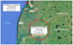 Lage des nrdlichsten Landpunktes auf dem Festland