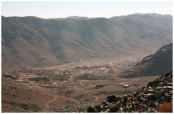 Blick auf eine Beduinensiedlung