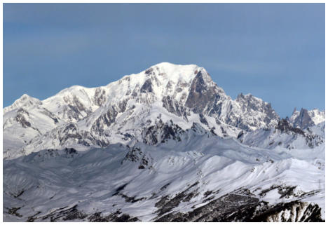 Blick auf das Montblacmassiv