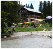 An der Reintalangerhtte wird gerastet